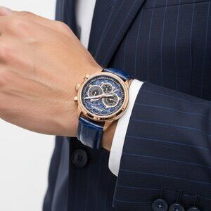 NWT Authentic Heritor Apostle Multi-Color Dial Men's Watch